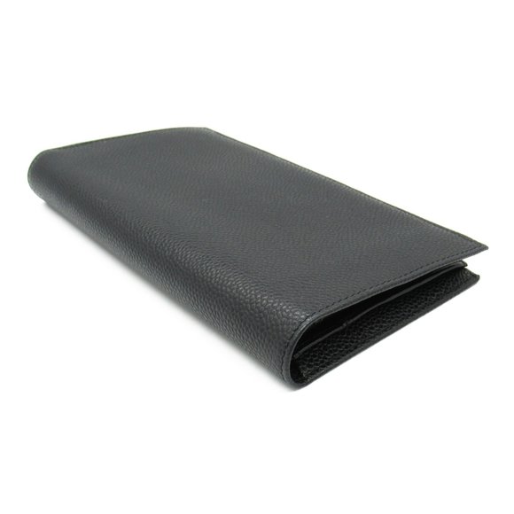 CHANEL Coco Mark Zip Long Wallet Bi-fold Leather Black - Picture 5 of 11